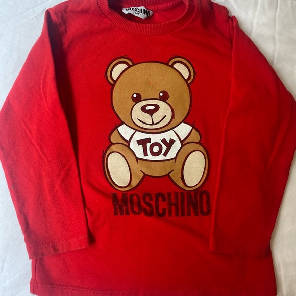 MOSCHINO 2 Piece Set Long Sleeve Shirt and Pants Teddy Unisex 3T - Picture 2 of 6